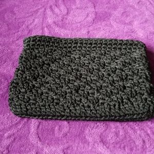 Crocheted cosmetic bag